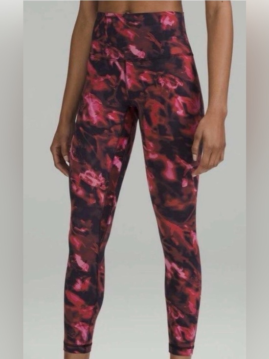 lululemon athletica Pants - lululemon Align™ High-Rise Pant 28 in Marbled maroon, pink, black snd grey